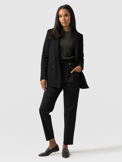 High Waisted Cargo Pant Black - Women's Pants | Saint + Sofia® USA