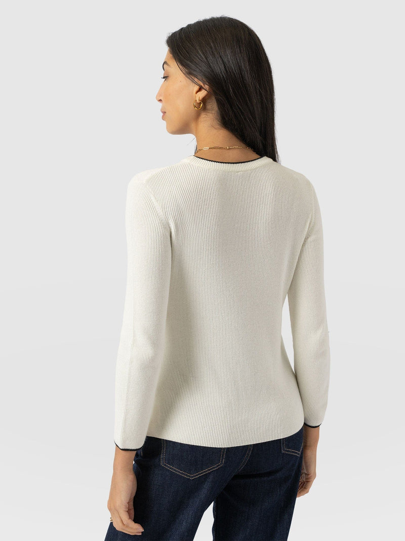 Honeycomb Rib Sweater Cream - Women's Sweaters | Saint + Sofia® US