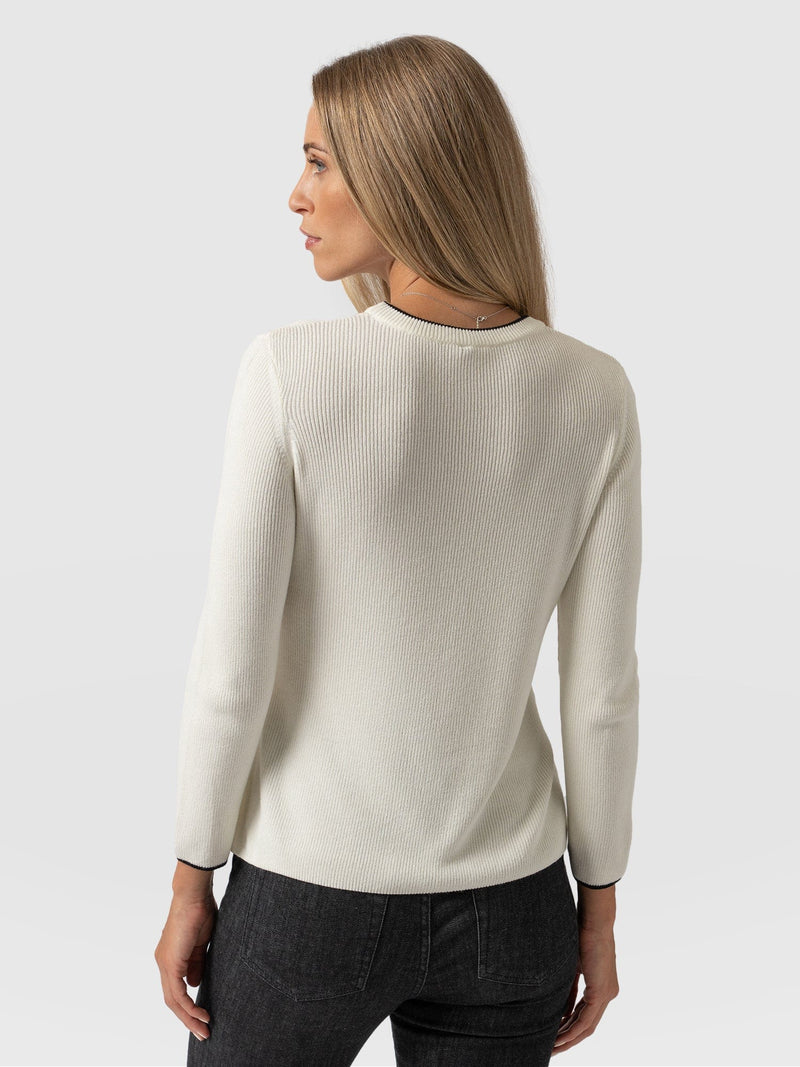 Honeycomb Rib Sweater Cream - Women's Sweaters | Saint + Sofia® USA