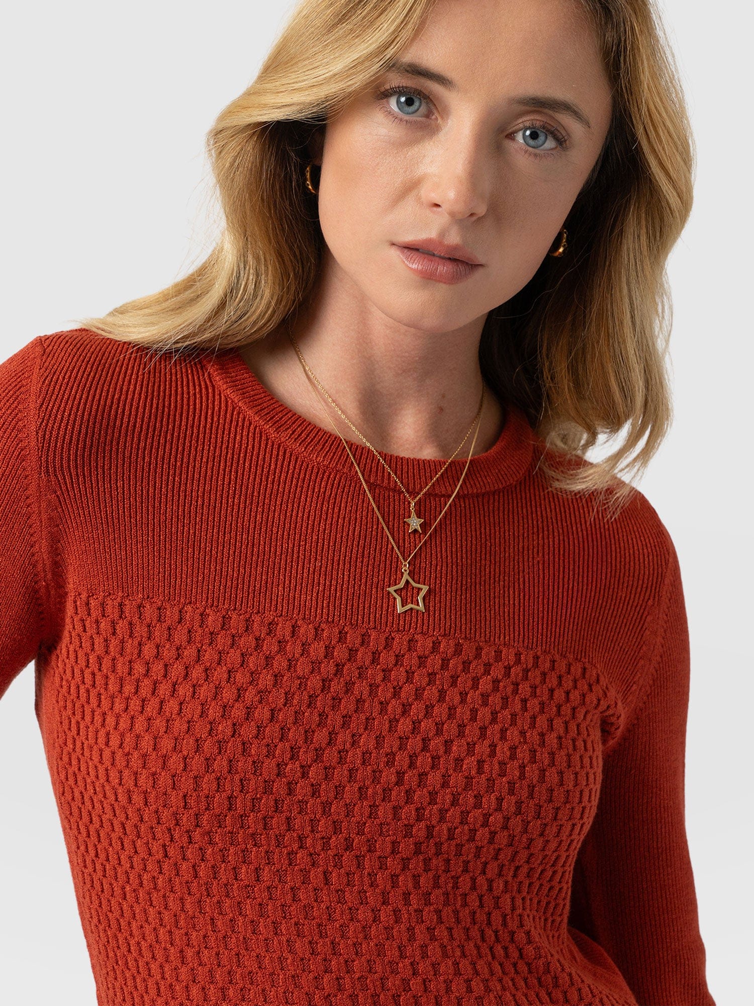 Honeycomb Rib Sweater Orange - Women's Sweaters | Saint + Sofia® US