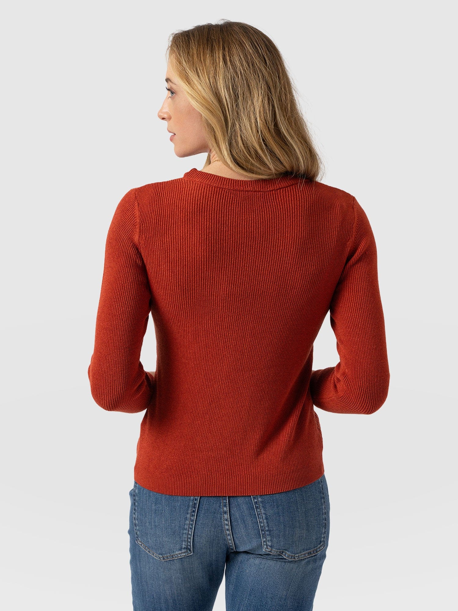Honeycomb Rib Sweater Orange - Women's Sweaters | Saint + Sofia® US