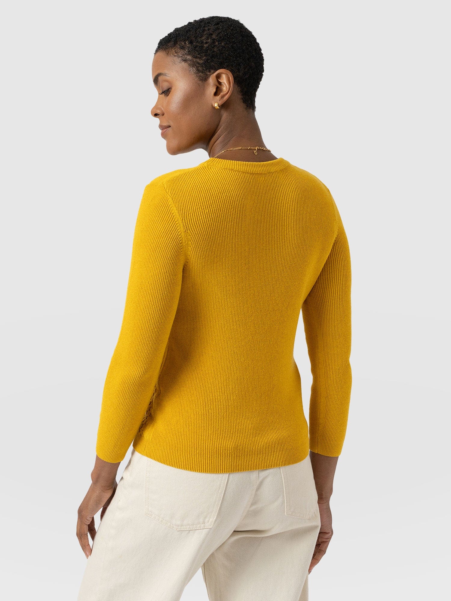 Honeycomb Rib Sweater Yellow - Women's Sweaters | Saint + Sofia® US