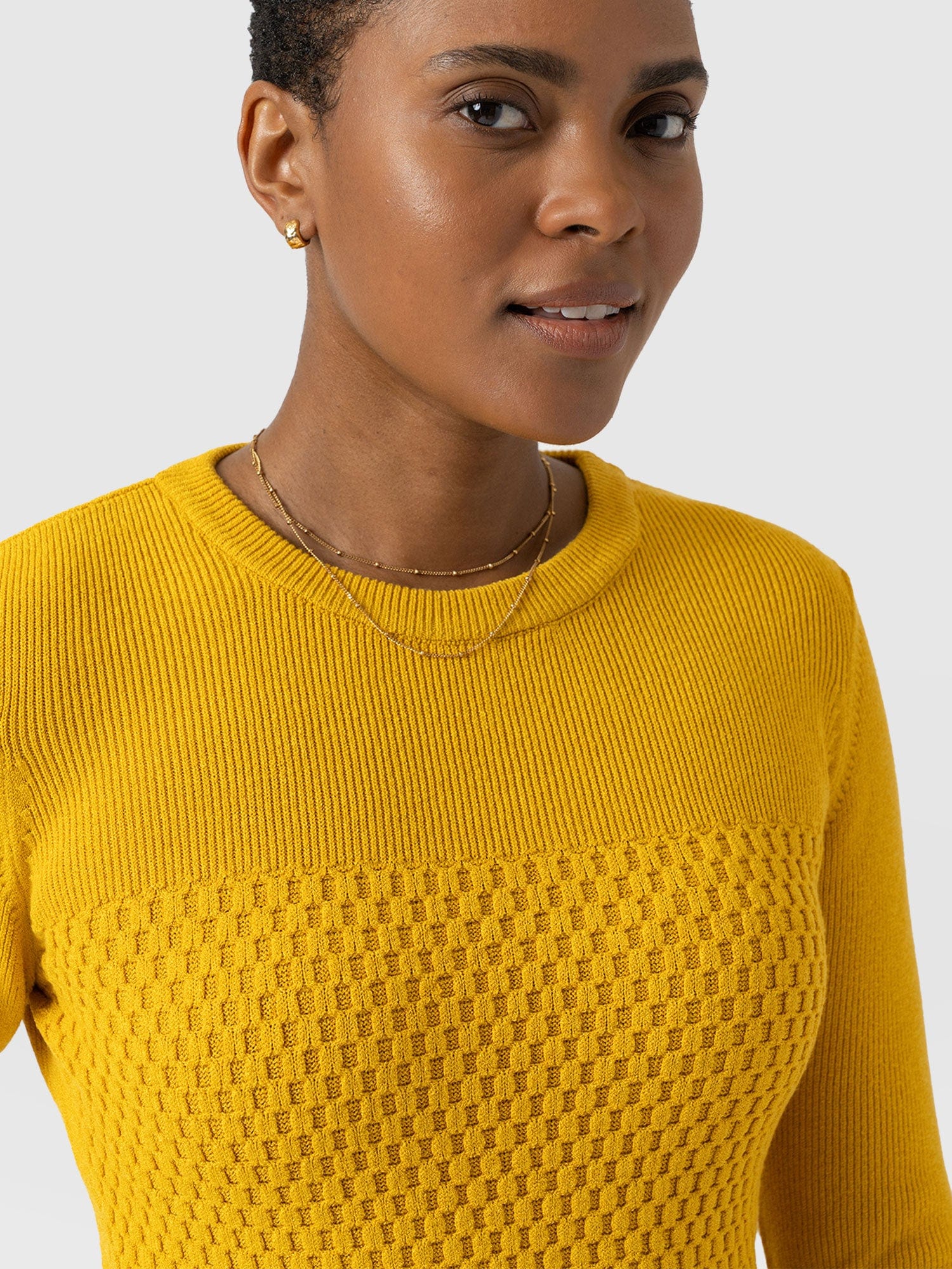 Honeycomb Rib Sweater Yellow - Women's Sweaters | Saint + Sofia® US