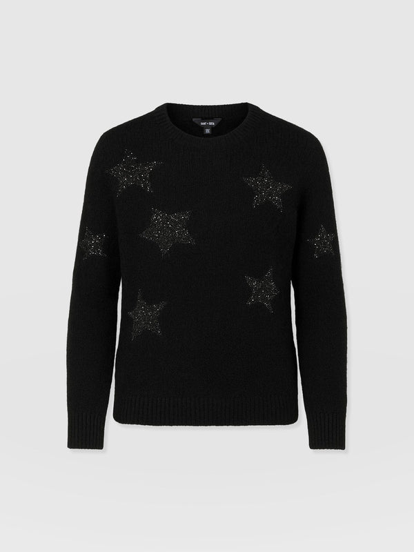 Indy Star Jumper - Black - Women's Jumpers | Saint + Sofia® USA