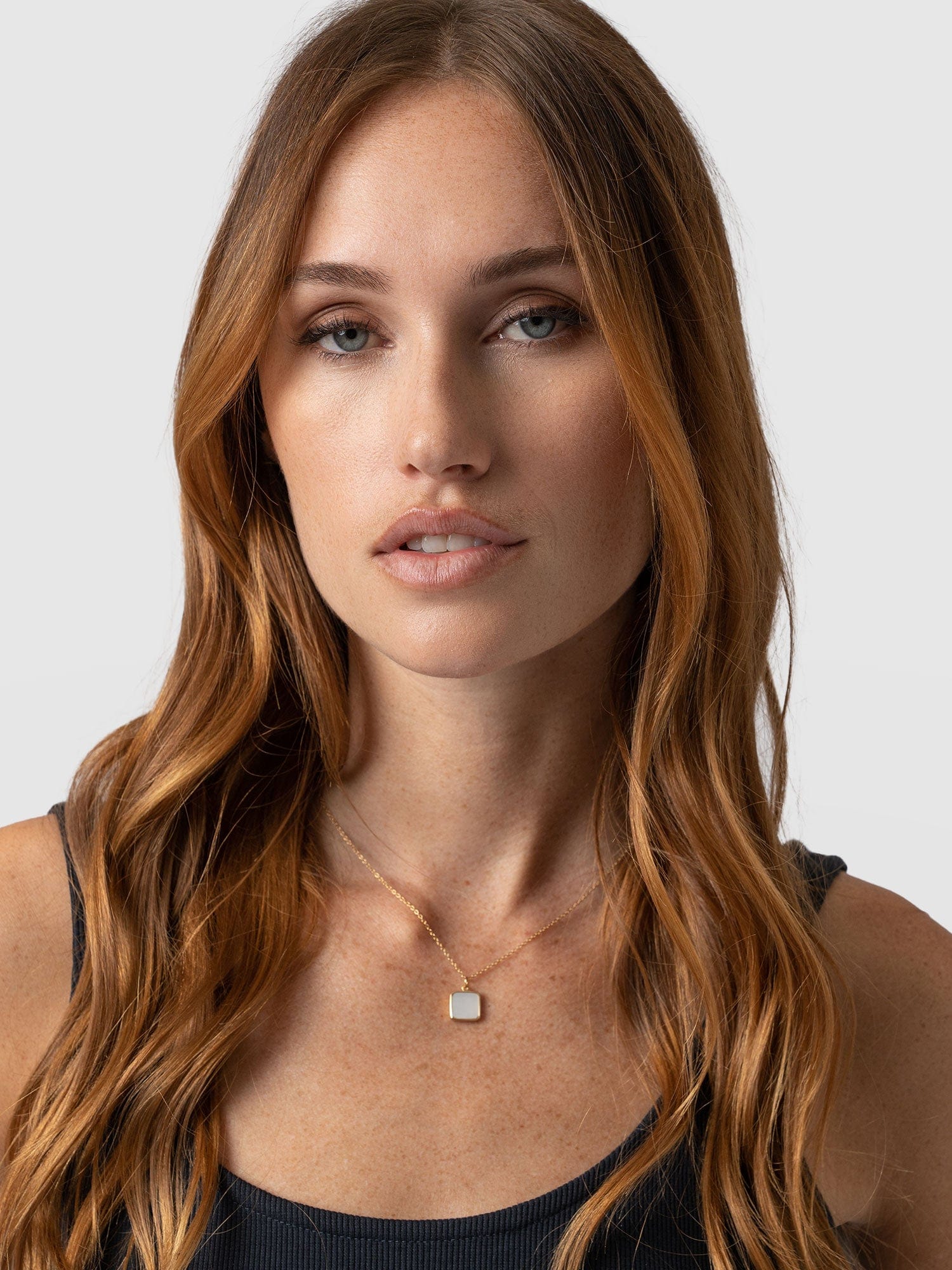 Iridescence Square Charm Necklace Gold - Women's Jewellery | Saint + Sofia® USA