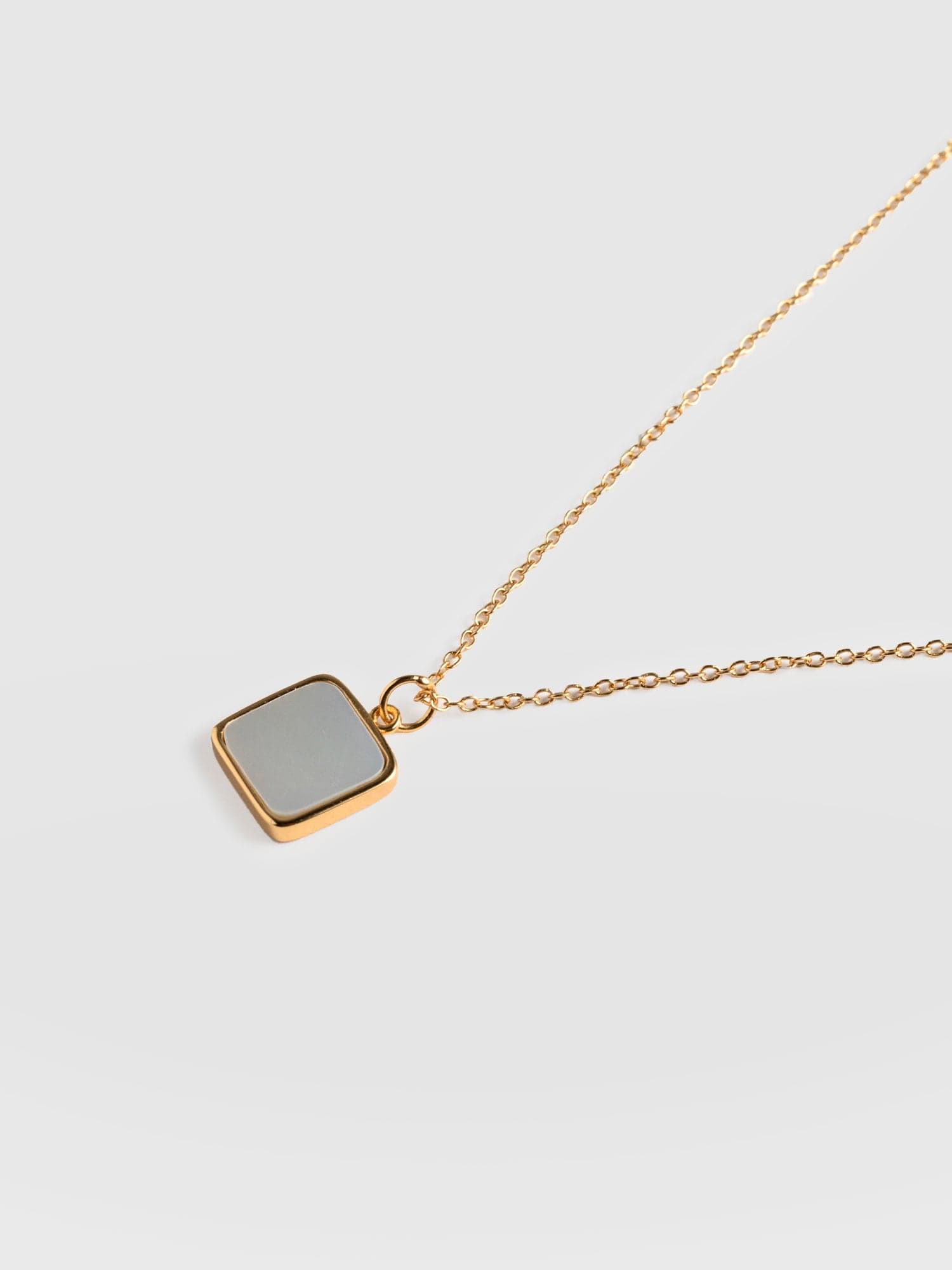 Iridescence Square Charm Necklace Gold - Women's Jewellery | Saint + Sofia® USA