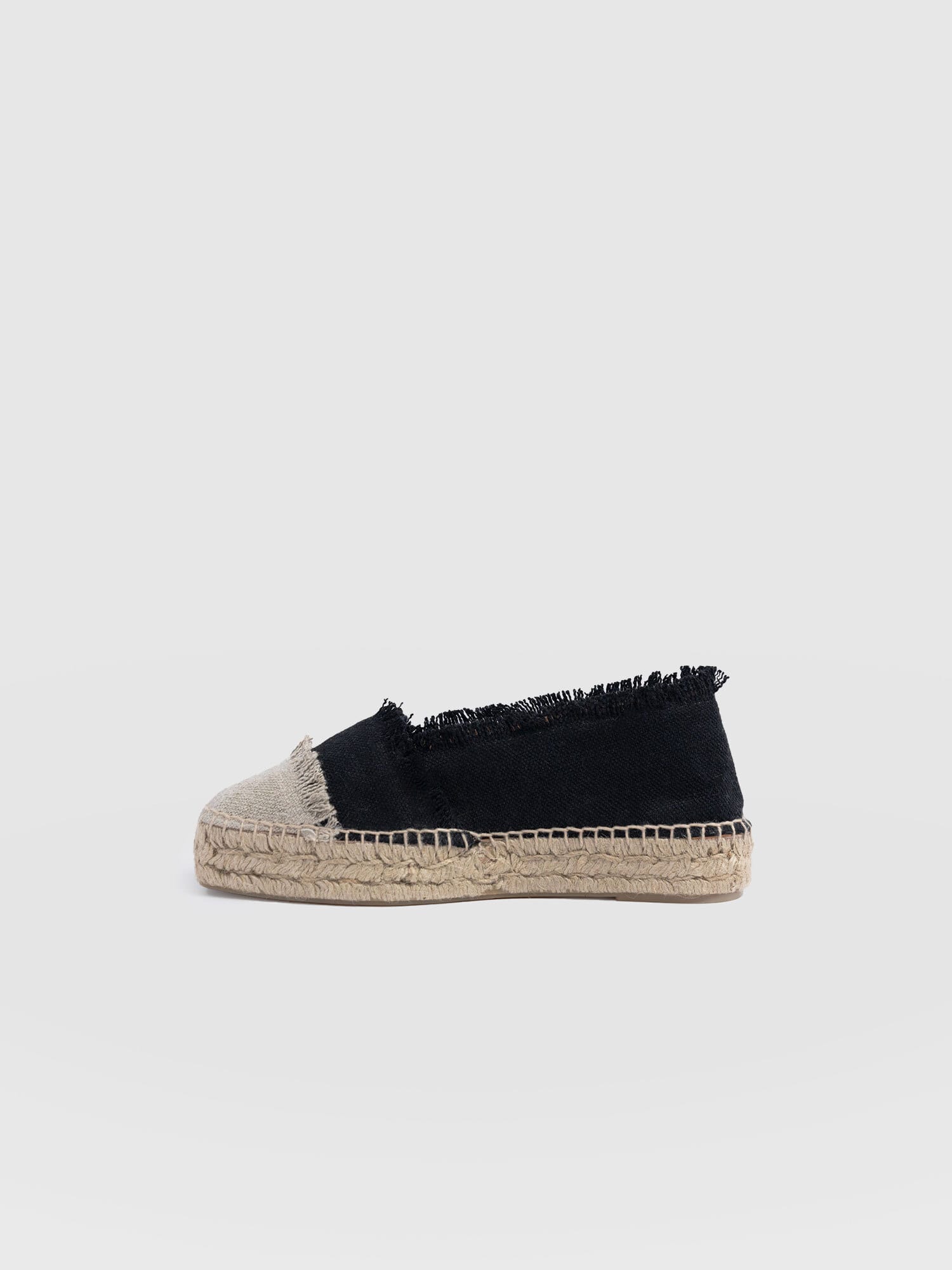 Ivy Frayed Espadrille Pumps - Black - Women's Sandals | Saint + Sofia® USA