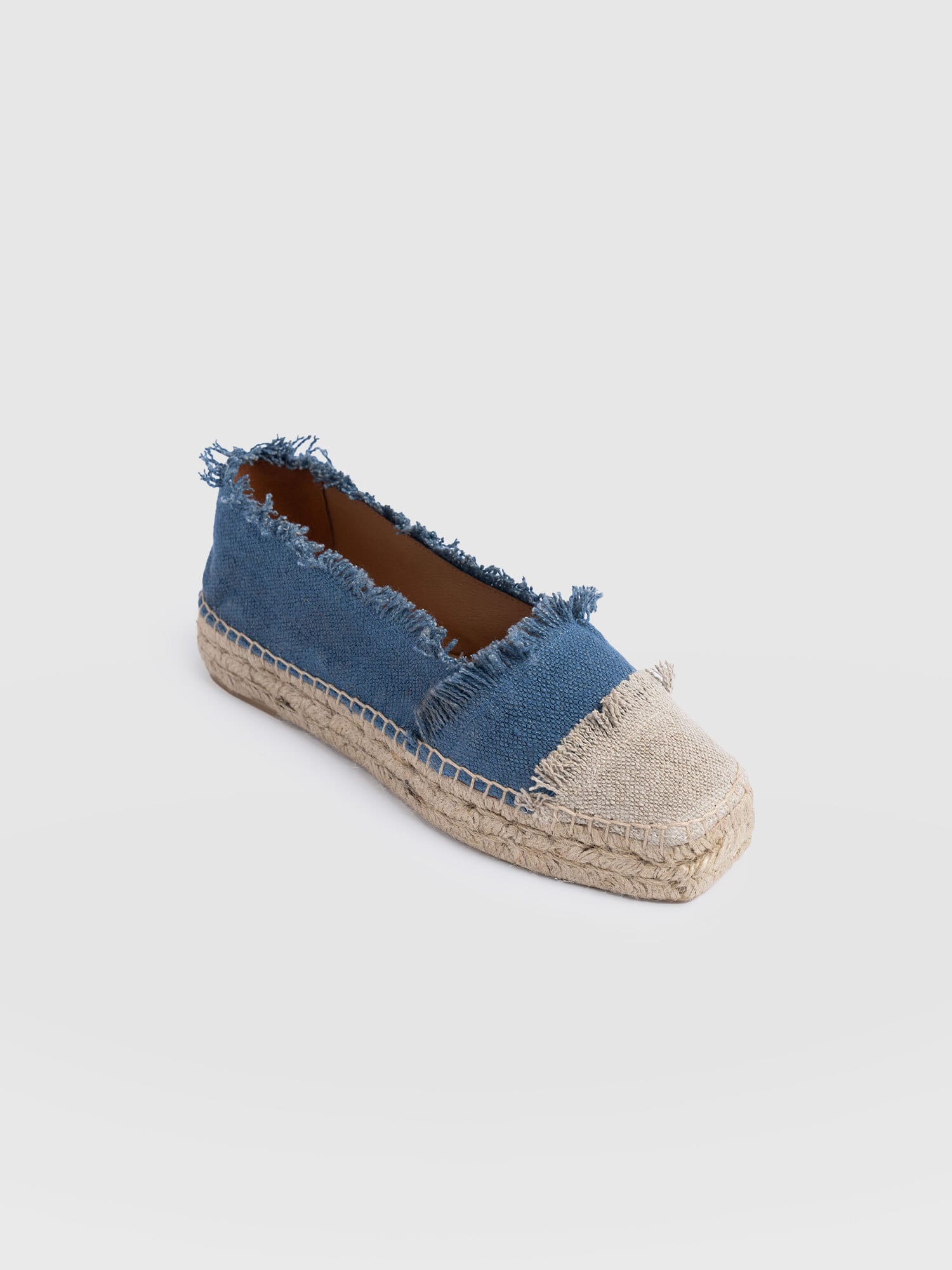 Ivy Frayed Espadrille Pumps - Blue - Women's Sandals | Saint + Sofia® USA
