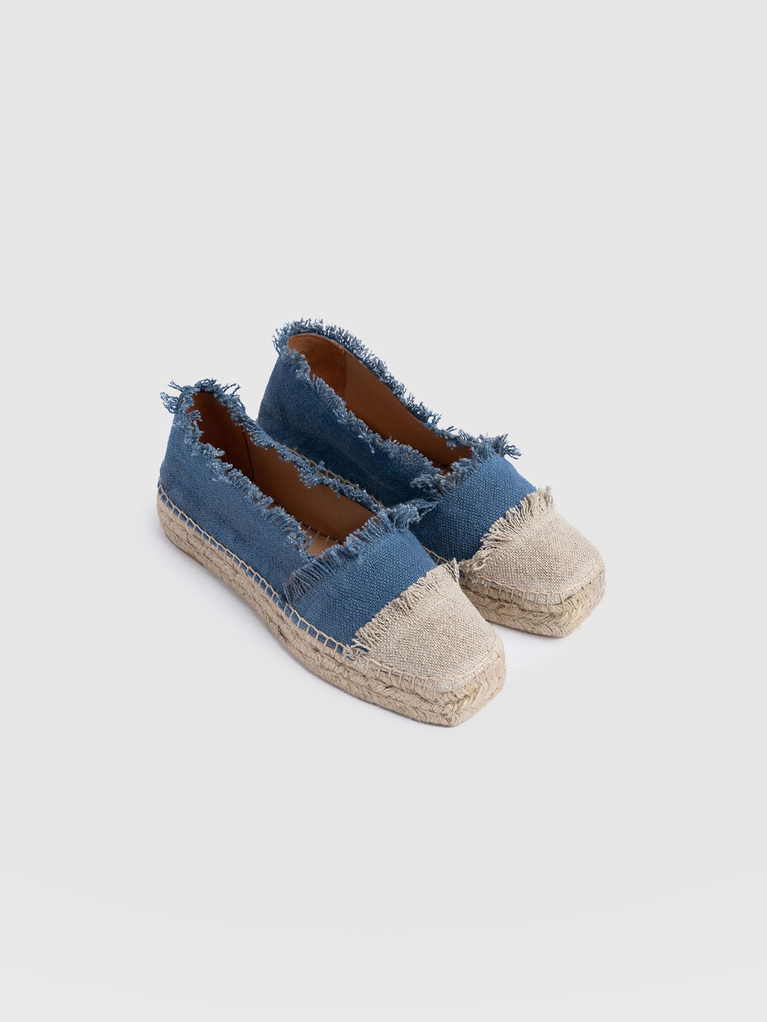 Ivy Frayed Espadrille Pumps - Blue - Women's Sandals | Saint + Sofia® USA