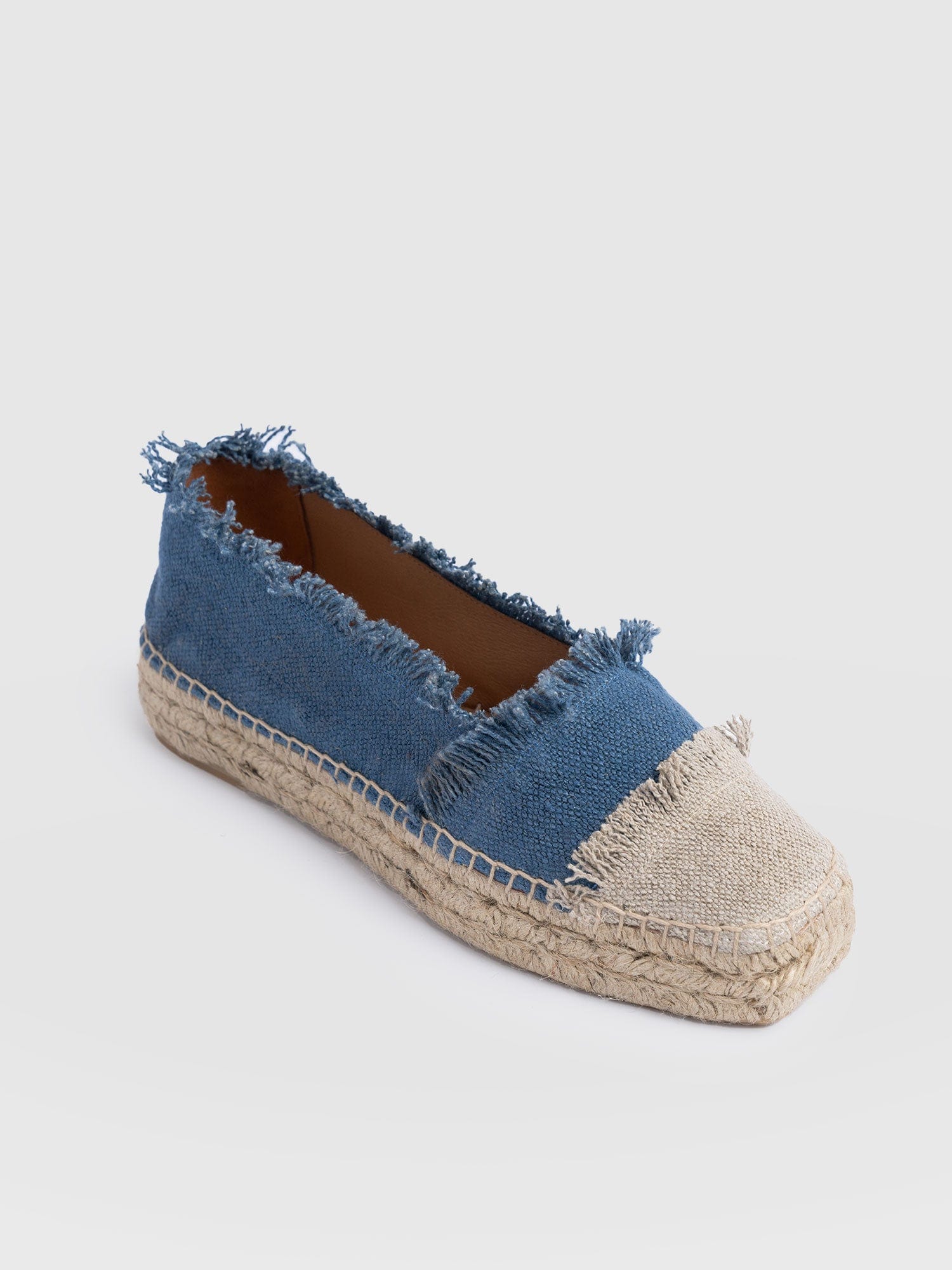 Ivy Frayed Espadrille Pumps - Blue - Women's Sandalss | Saint + Sofia® USA