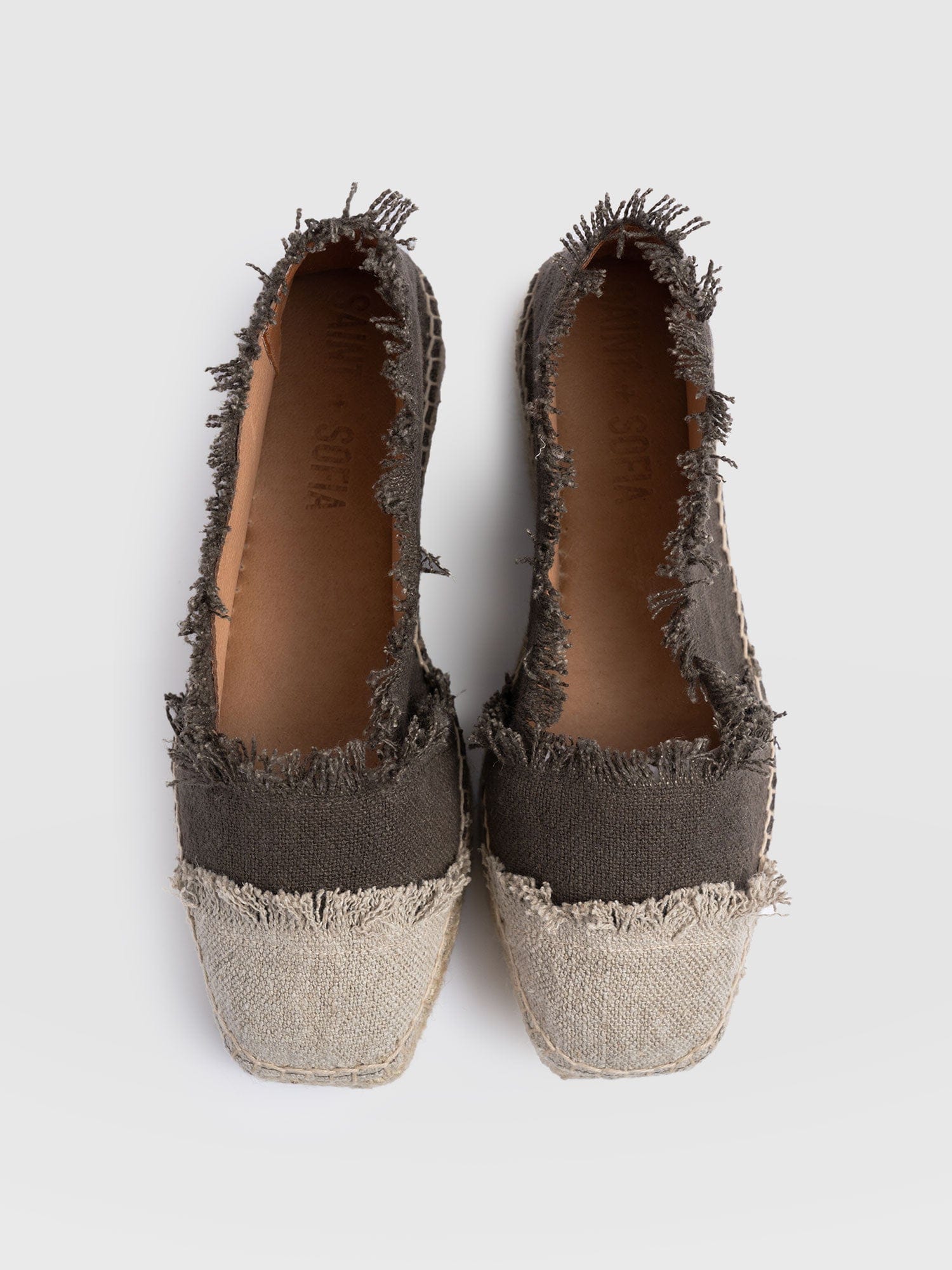 Ivy Frayed Espadrille Pumps - Khaki - Women's Shoes | Saint + Sofia® USA