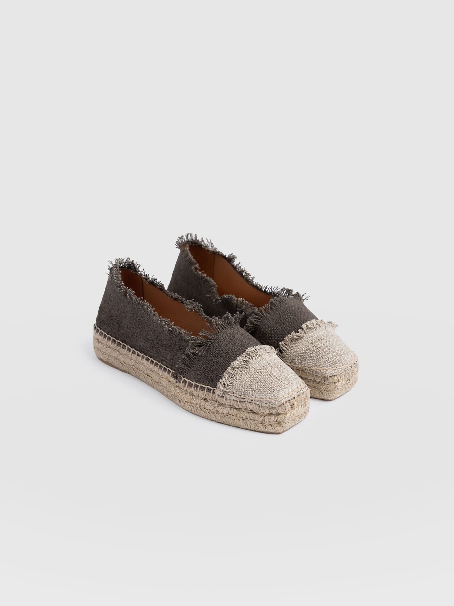 Ivy Frayed Espadrille Pumps - Khaki - Women's Shoes | Saint + Sofia® USA