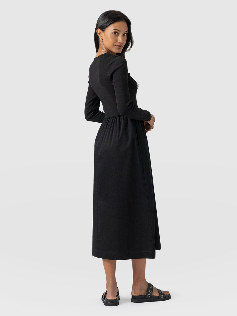 Ivy Full Skirt Dress Black - Women's Dresses | Saint + Sofia® USA