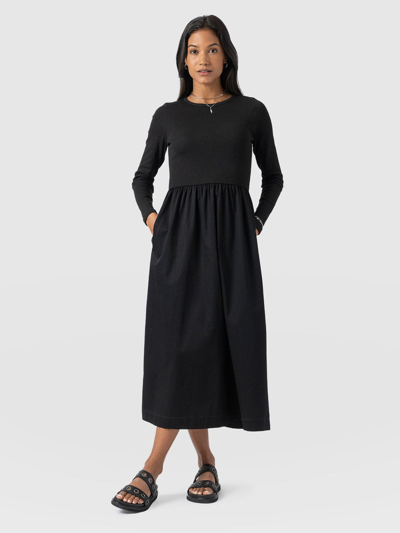 Ivy Full Skirt Dress Black - Women's Dresses | Saint + Sofia® USA