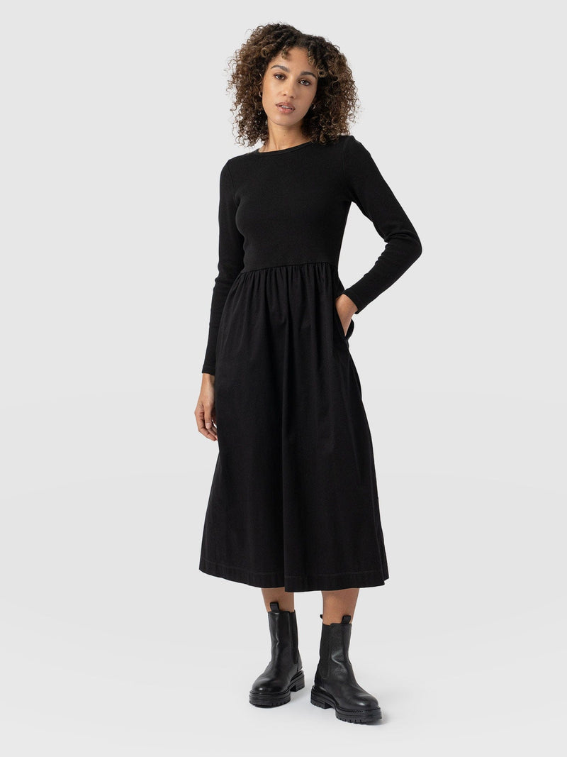 Ivy Full Skirt Dress Black - Women's Dresses | Saint + Sofia® USA