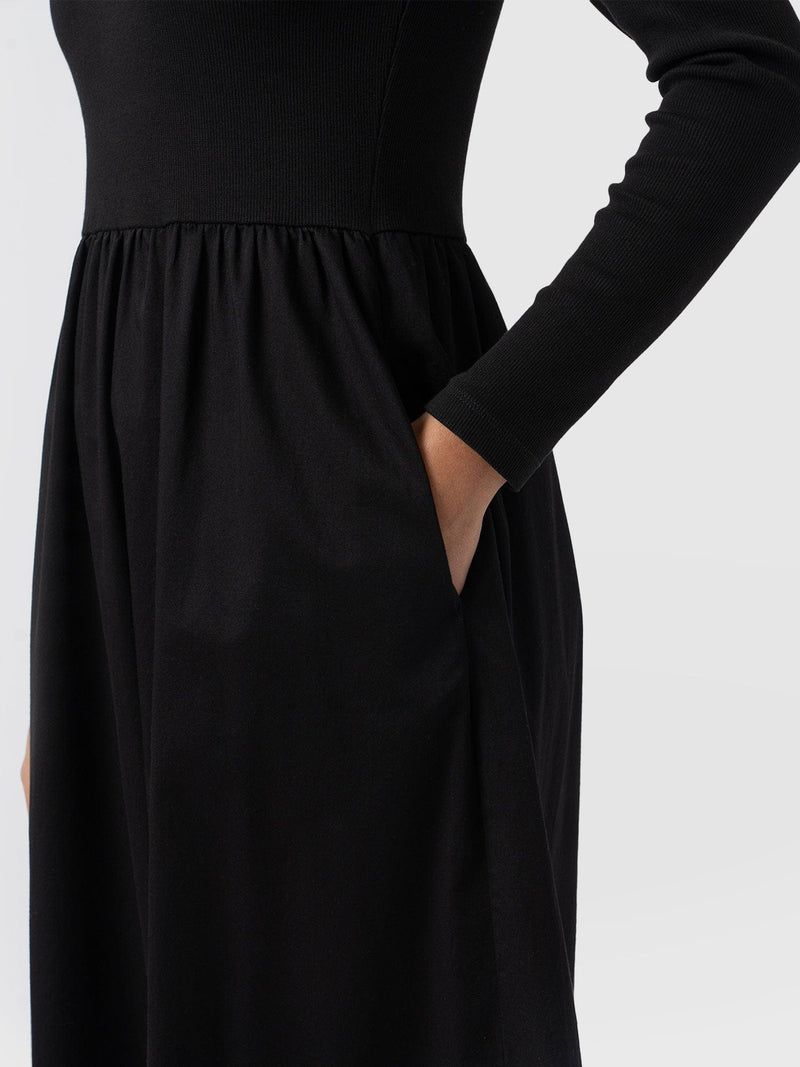 Ivy Full Skirt Dress Black - Women's Dresses | Saint + Sofia® USA