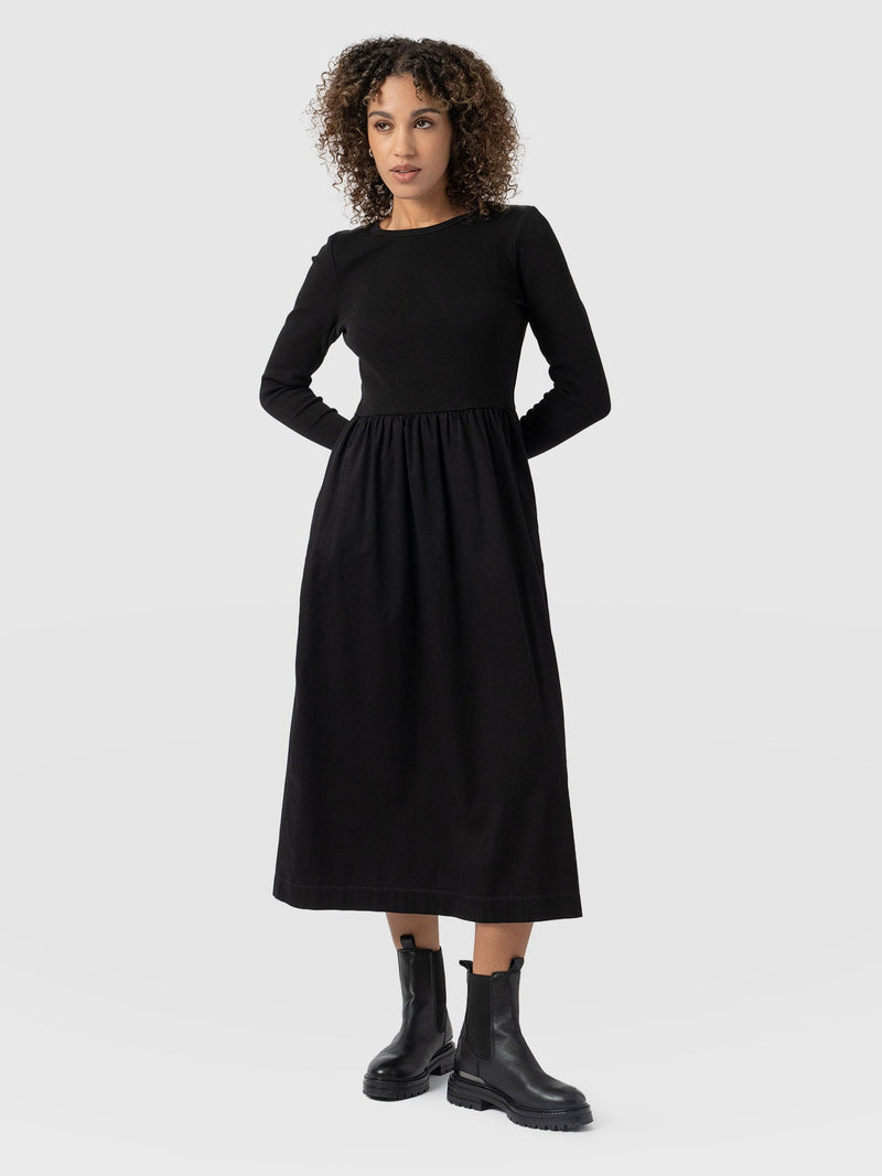 Ivy Full Skirt Dress Black - Women's Dresses | Saint + Sofia® USA