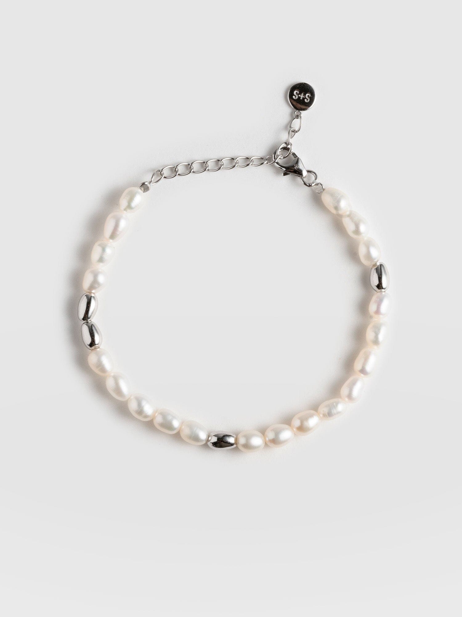 Jacqueline Pearl Bracelet Silver - Women's Jewellery | Saint + Sofia® USA