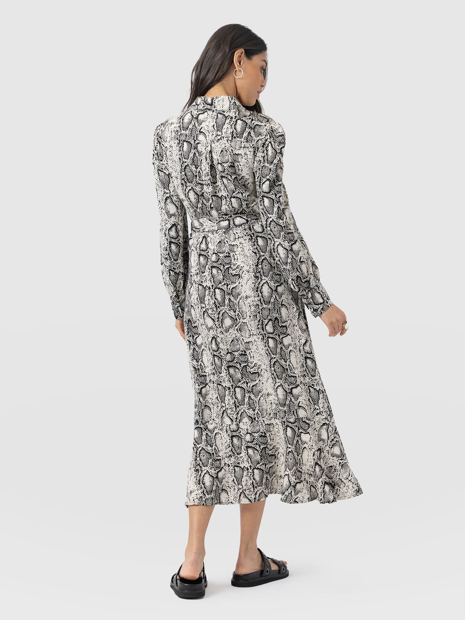 Jacqueline Shirt Dress Cream Snake - Women's Dresses | Saint + Sofia® US