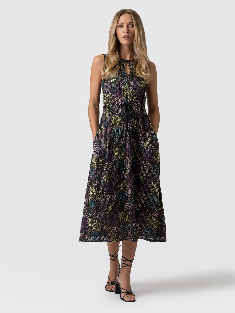 Jodi Cinched Waist Dress Ditsy Floral Burnout - Women's Dresses | Saint + Sofia® USA