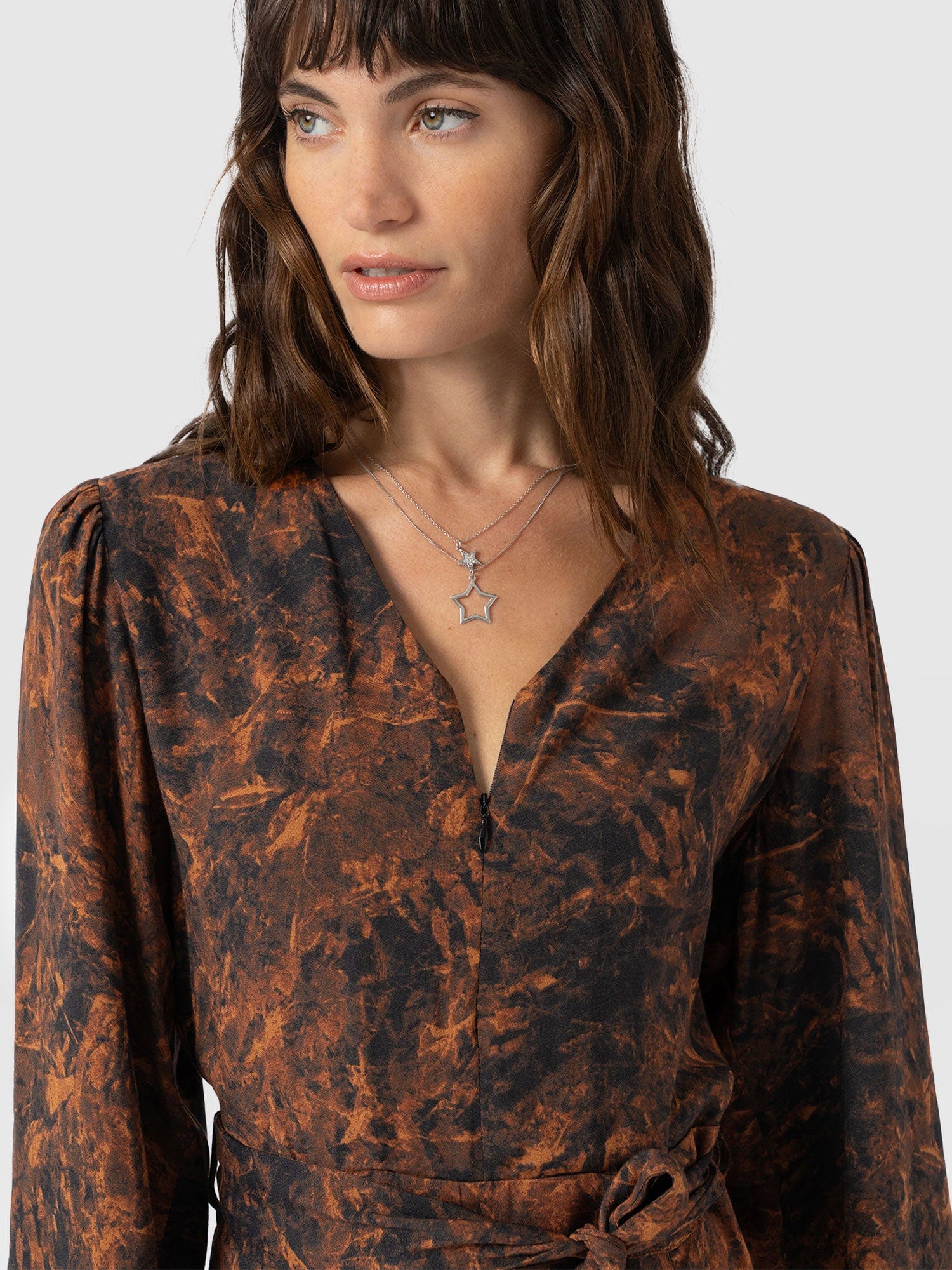 Joselyn Mini Dress - Brown Marble - Women's Dresses | Saint + Sofia® USA