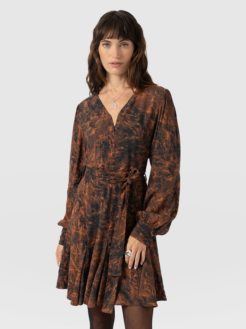 Joselyn Mini Dress - Brown Marble - Women's Dresses | Saint + Sofia® USA