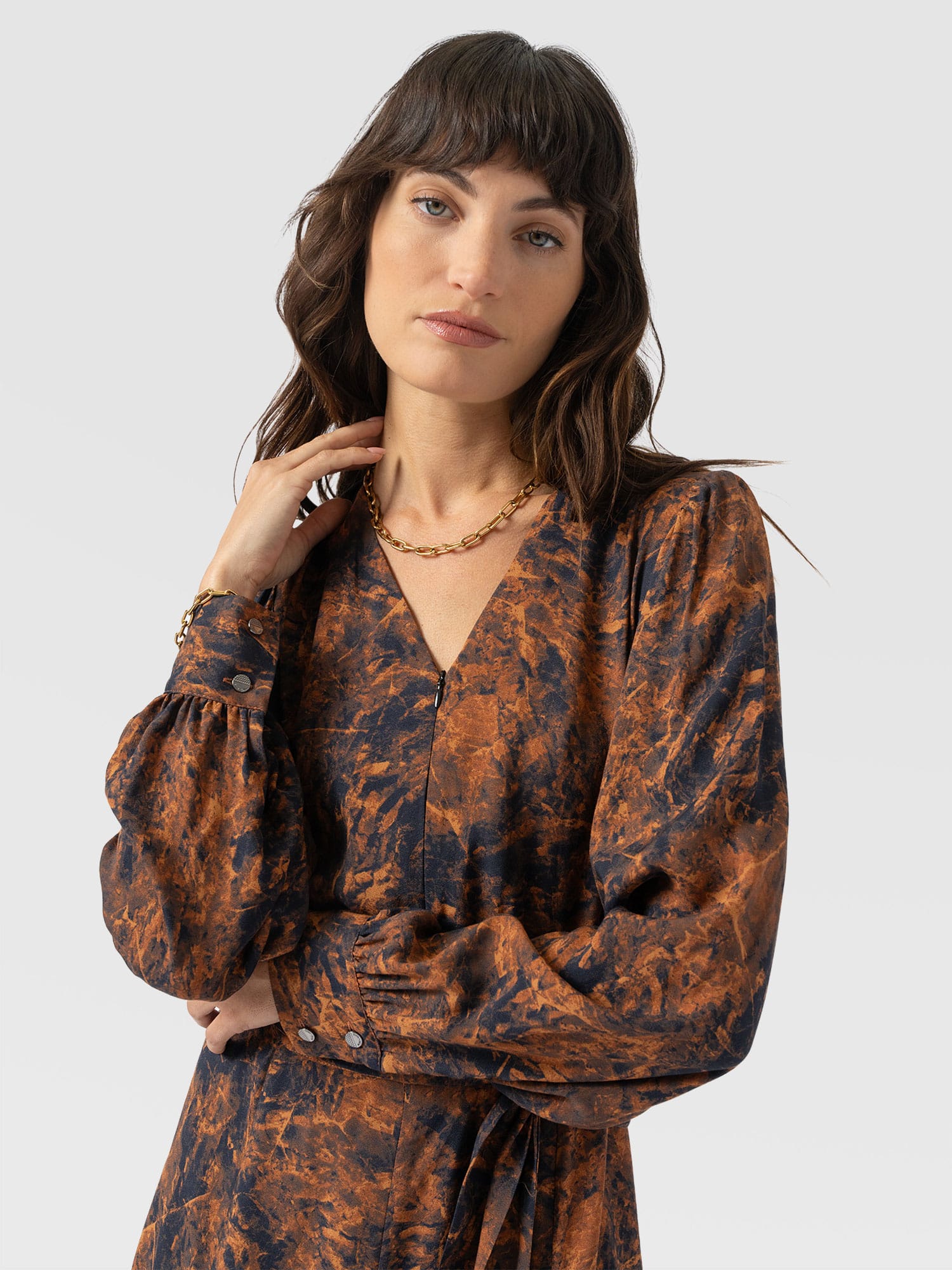 Joselyn Mini Dress - Brown Marble - Women's Dresses | Saint + Sofia® USA