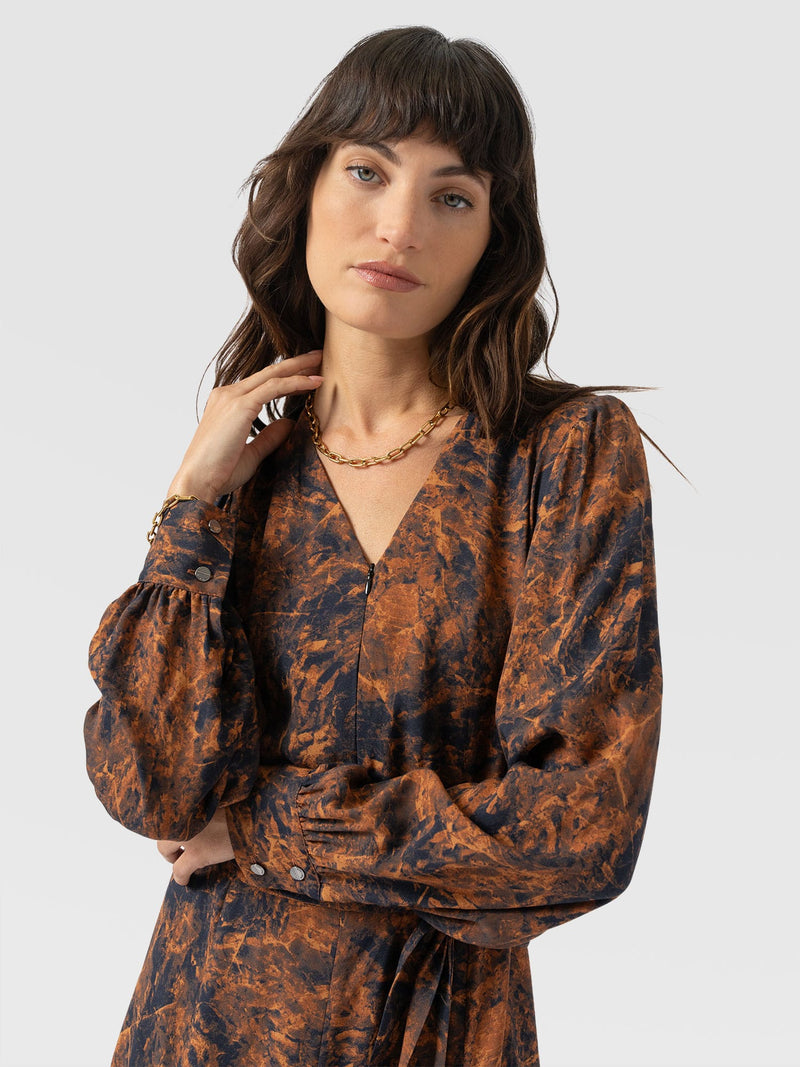 Joselyn Mini Dress - Brown Marble - Women's Dresses | Saint + Sofia® USA
