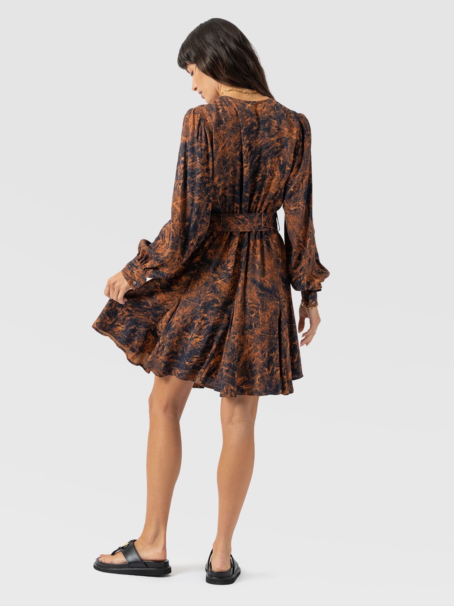 Joselyn Mini Dress - Brown Marble - Women's Dresses | Saint + Sofia® USA