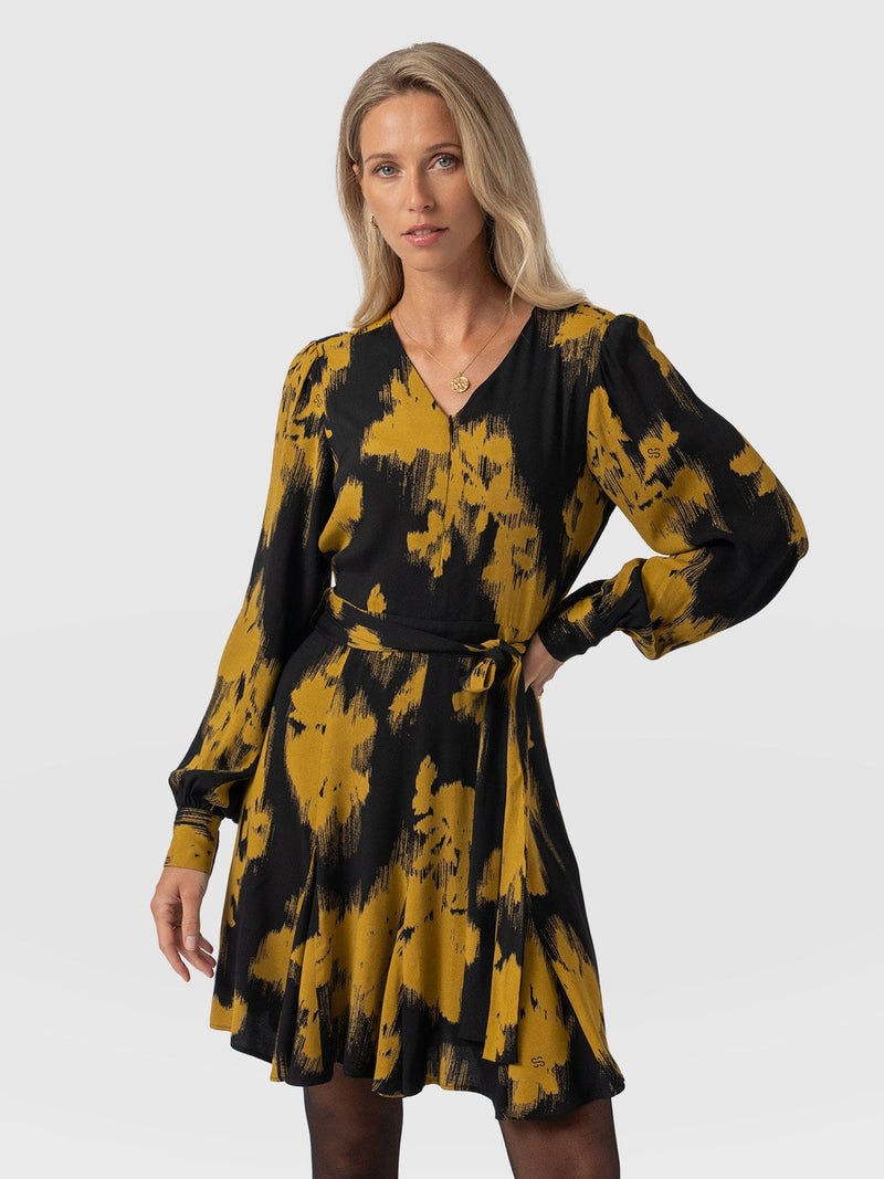 Joselyn Mini Dress Yellow Fade Floral - Women's Dresses | Saint + Sofia® US