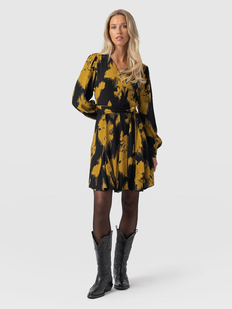 Joselyn Mini Dress Yellow Fade Floral - Women's Dresses | Saint + Sofia® US