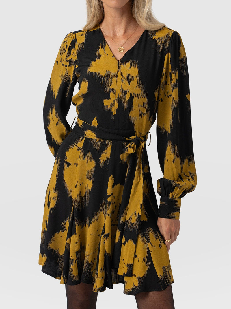 Joselyn Mini Dress Yellow Fade Floral - Women's Dresses | Saint + Sofia® US