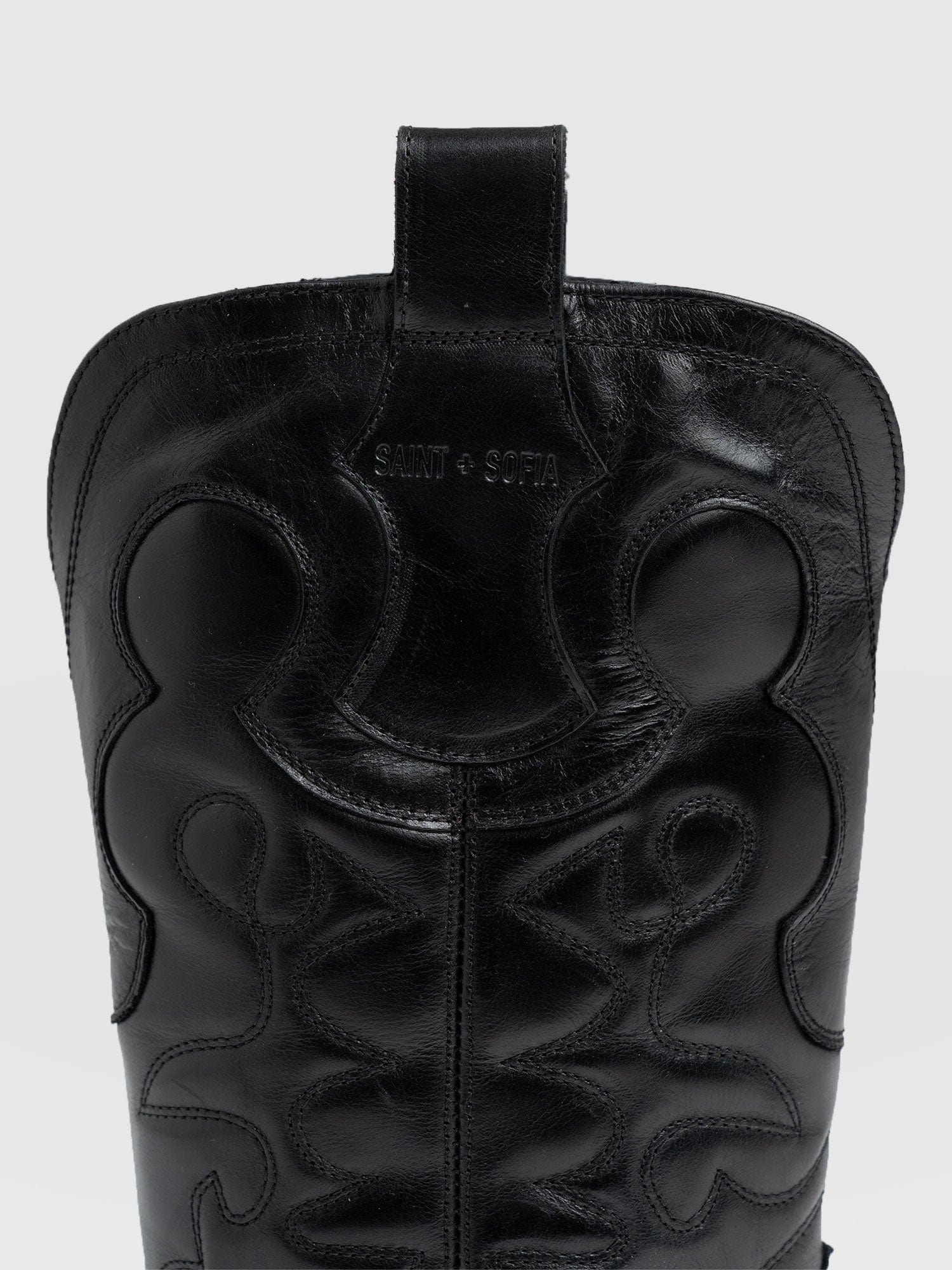 Kansas Western Boot Black - Women's Leather Boots | Saint + Sofia® USA