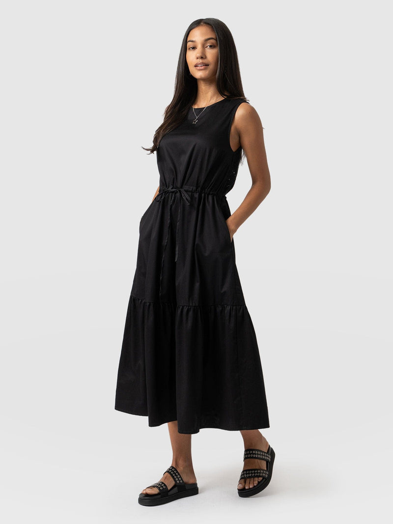 Kara Dress Black Broderie - Women's Dresses | Saint + Sofia® UK