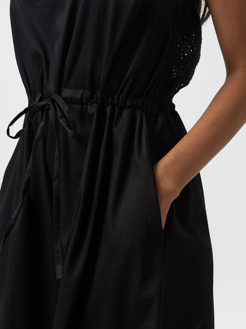 Kara Dress Black Broderie - Women's Dresses | Saint + Sofia® UK