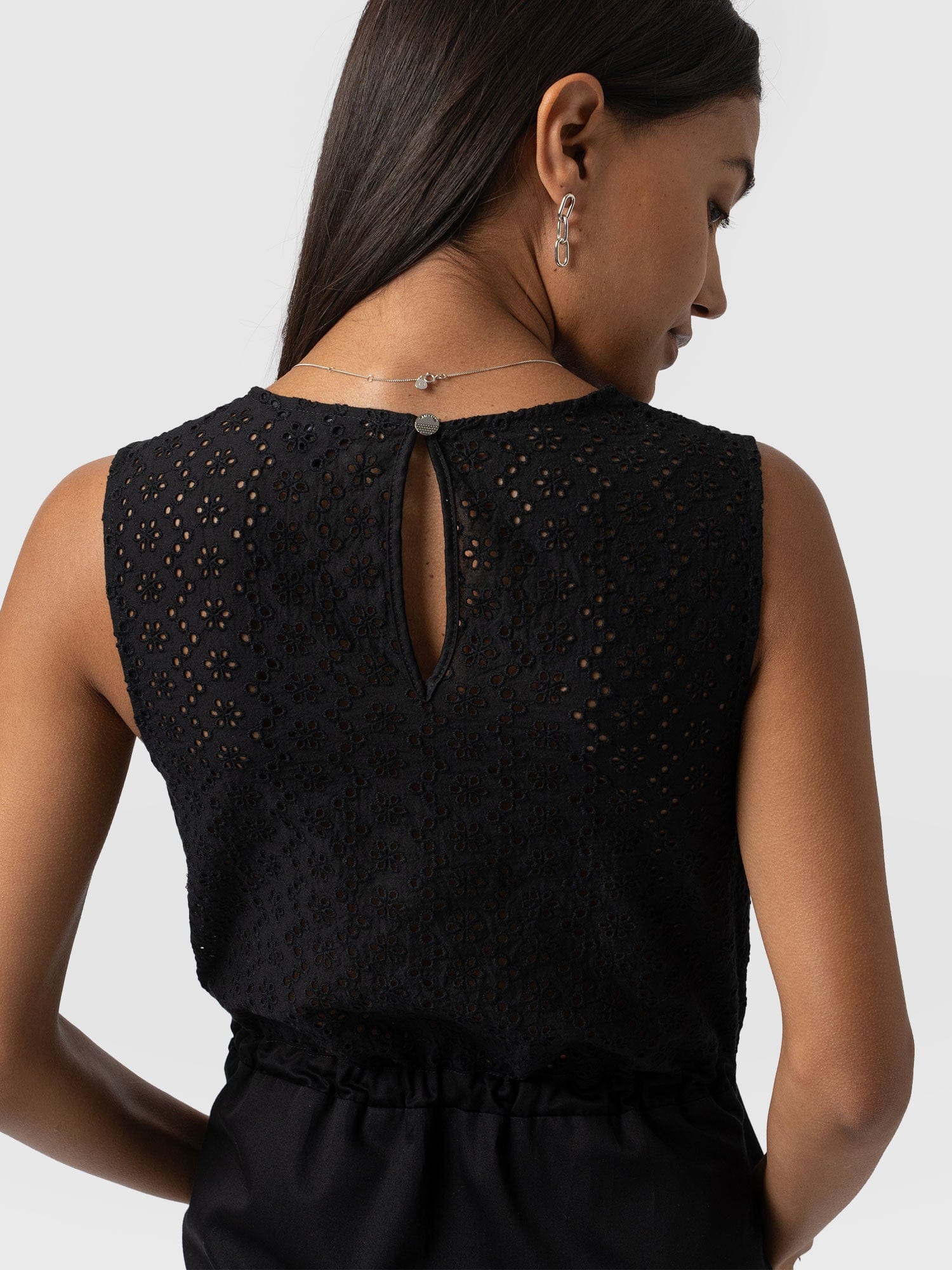 Kara Dress Black Broderie - Women's Dresses | Saint + Sofia® UK
