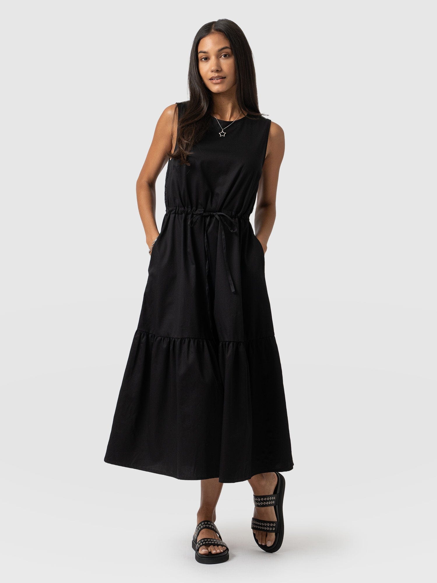 Kara Dress Black Broderie - Women's Dresses | Saint + Sofia® UK