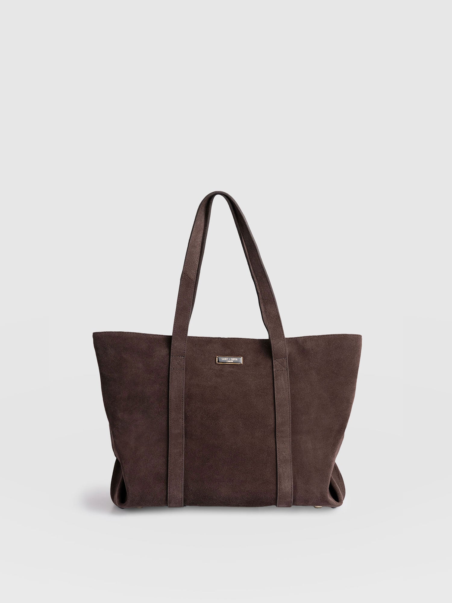 Kara Shopper Bag Brown Suede - Women's Bags | Saint + Sofia® US