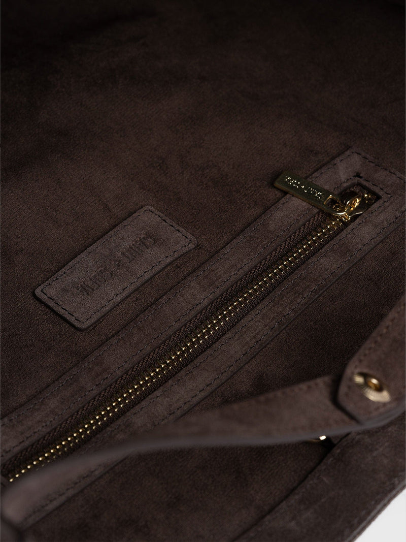 Kara Shopper Bag Brown Suede - Women's Bags | Saint + Sofia® US