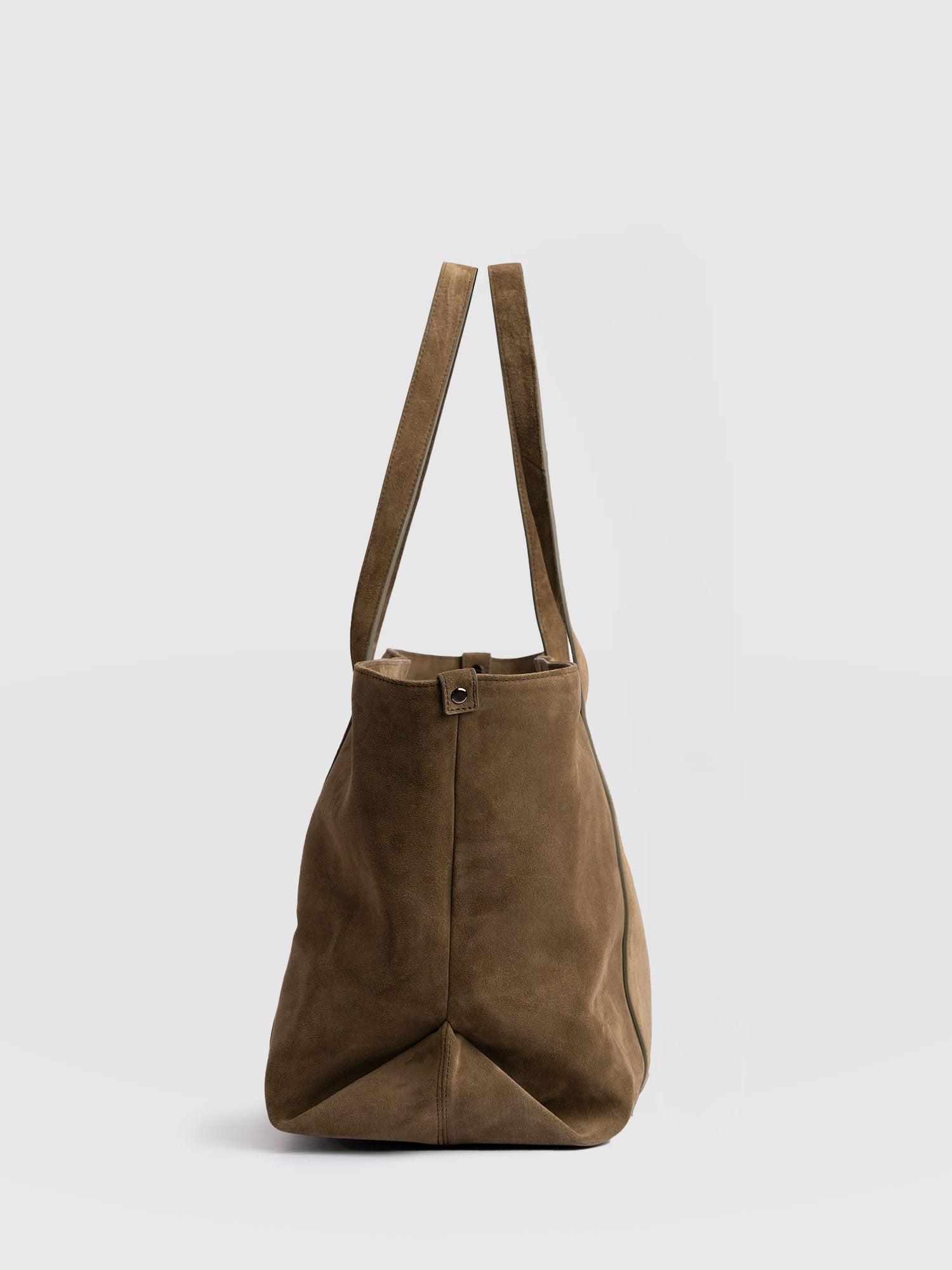 Kara Shopper Bag Khaki Suede - Women's Bags | Saint + Sofia® US