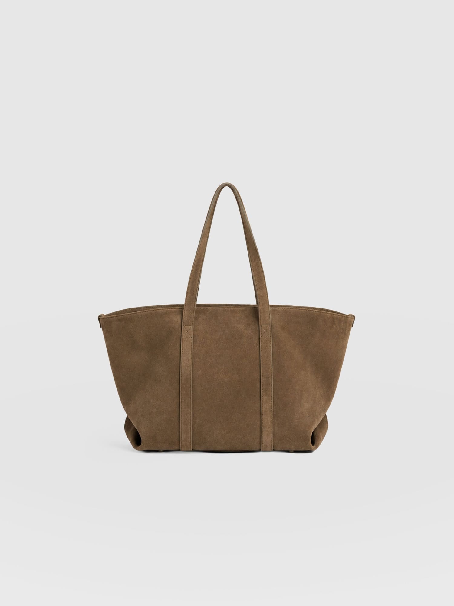 Kara Shopper Bag Khaki Suede - Women's Bags | Saint + Sofia® US