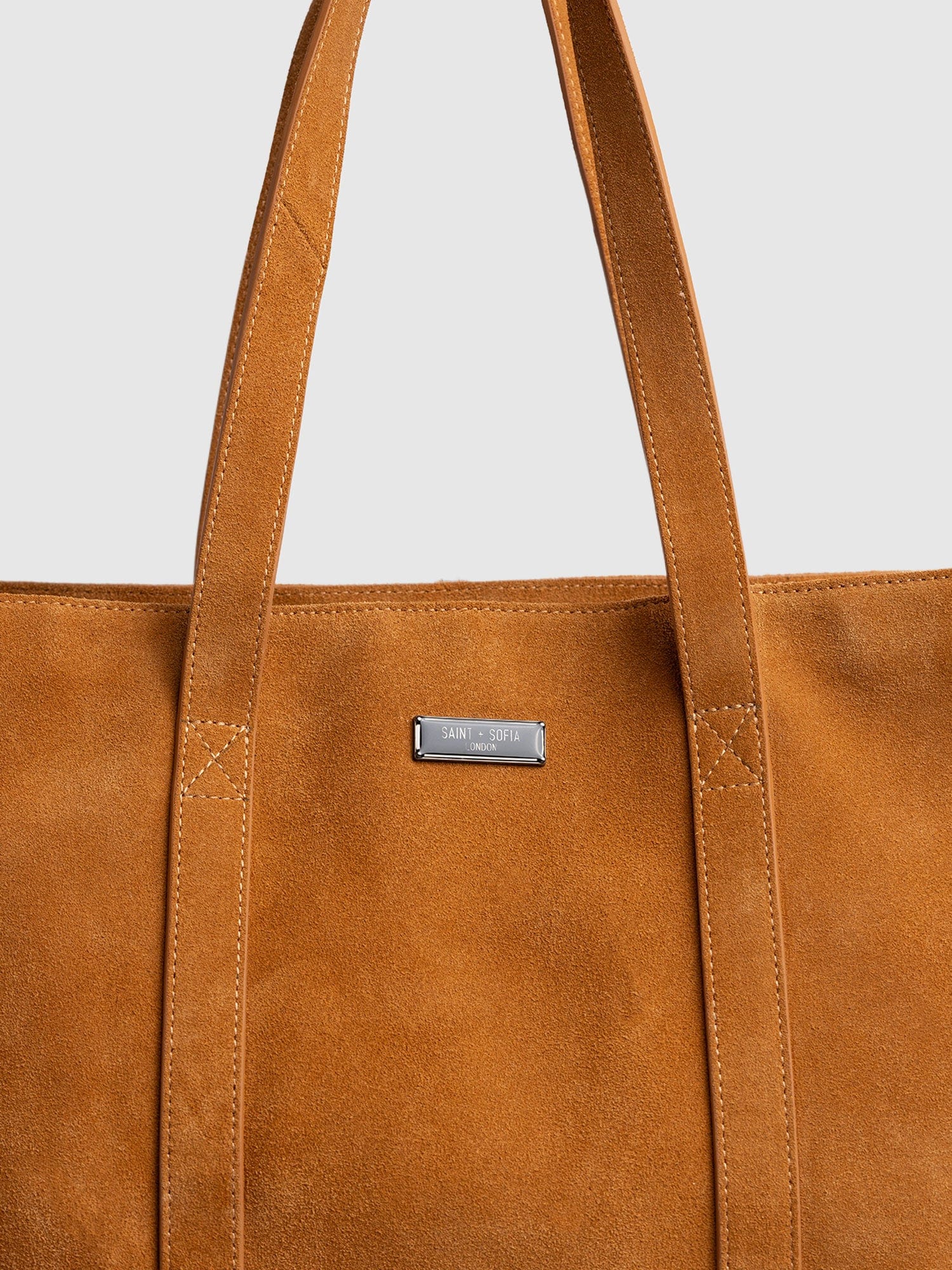 Kara Shopper Bag Tan Suede - Women's Bags | Saint + Sofia® US