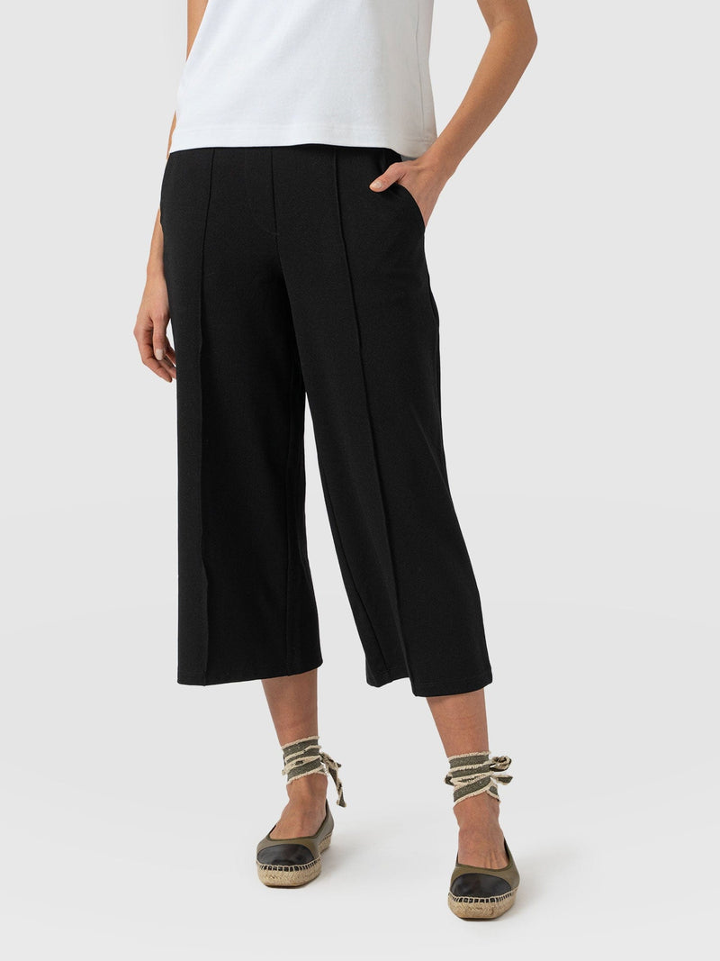 Keller Culotte Black - Women's Culottes | Saint + Sofia® USA