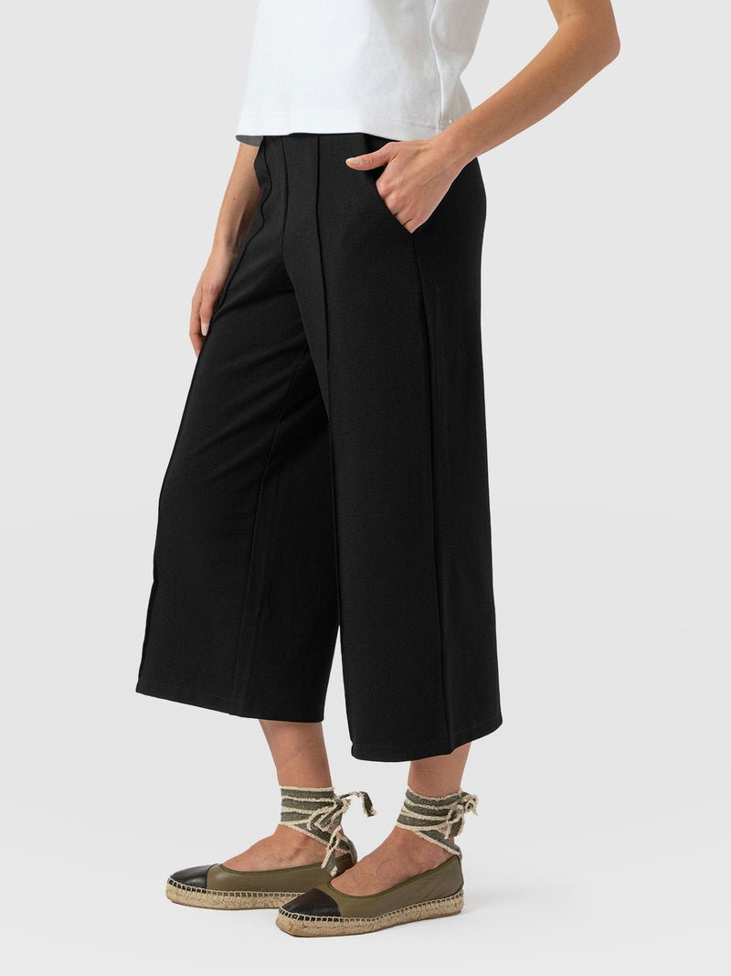 Keller Culotte Black - Women's Culottes | Saint + Sofia® USA