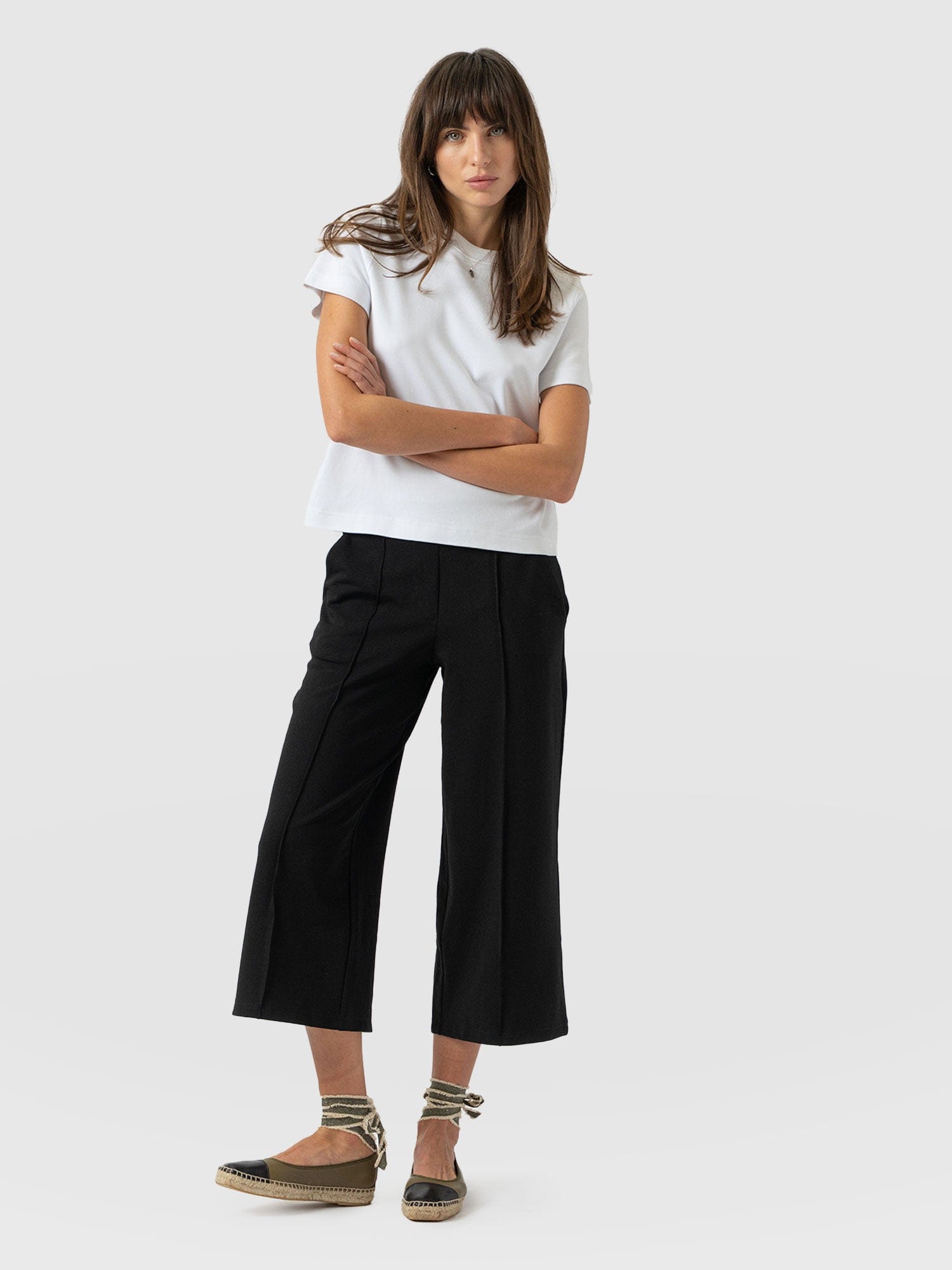 Keller Culotte Black - Women's Culottes | Saint + Sofia® USA