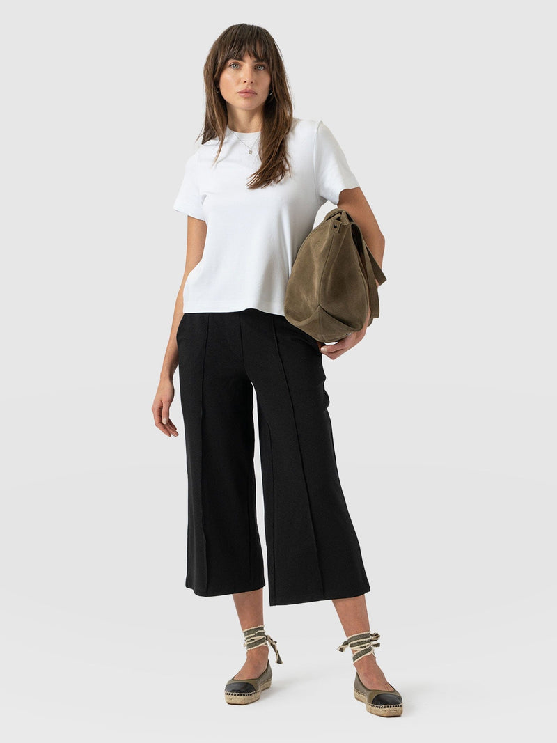 Keller Culotte Black - Women's Culottes | Saint + Sofia® USA