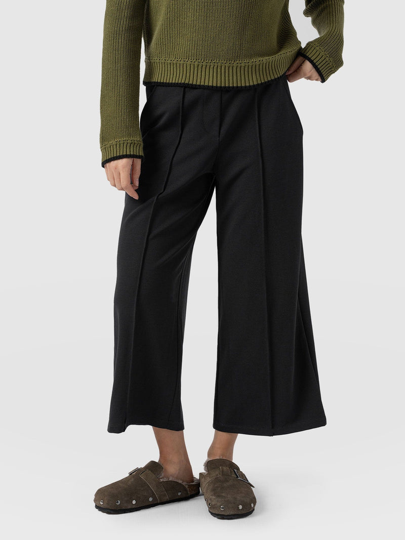 Keller Culotte Black - Women's Culottes | Saint + Sofia® USA