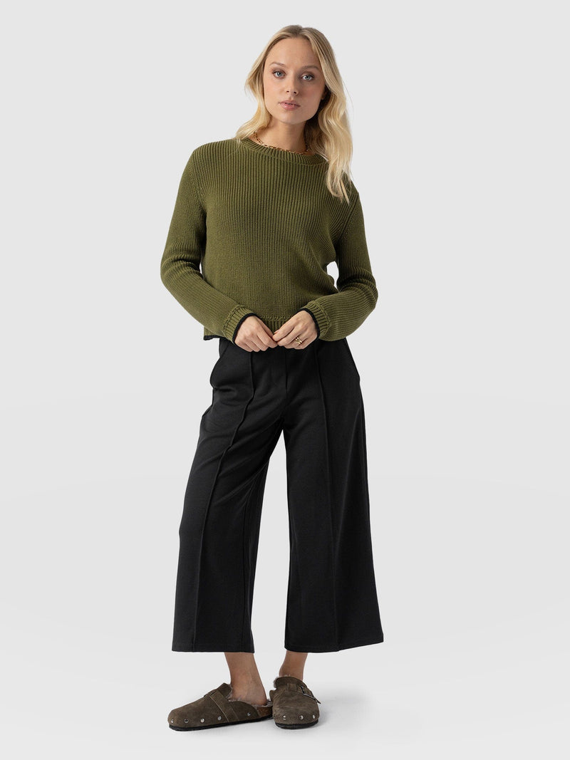 Keller Culotte Black - Women's Culottes | Saint + Sofia® USA