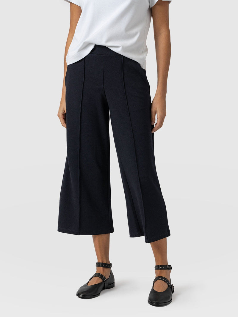 Keller Culotte Navy - Women's Culottes | Saint + Sofia® USA