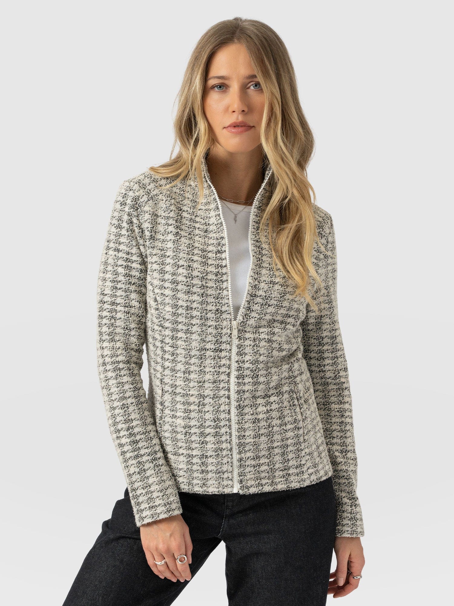 Keller Jacket - Cream Boucle - Women's Jackets | Saint and Sofia® USA